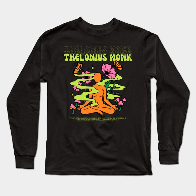 Thelonious Monk // Yoga Long Sleeve T-Shirt by Mamamiyah
